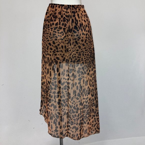 UNIF GET IT LEOPARD PRINT HI LO SKIRT - Picture 11 of 11